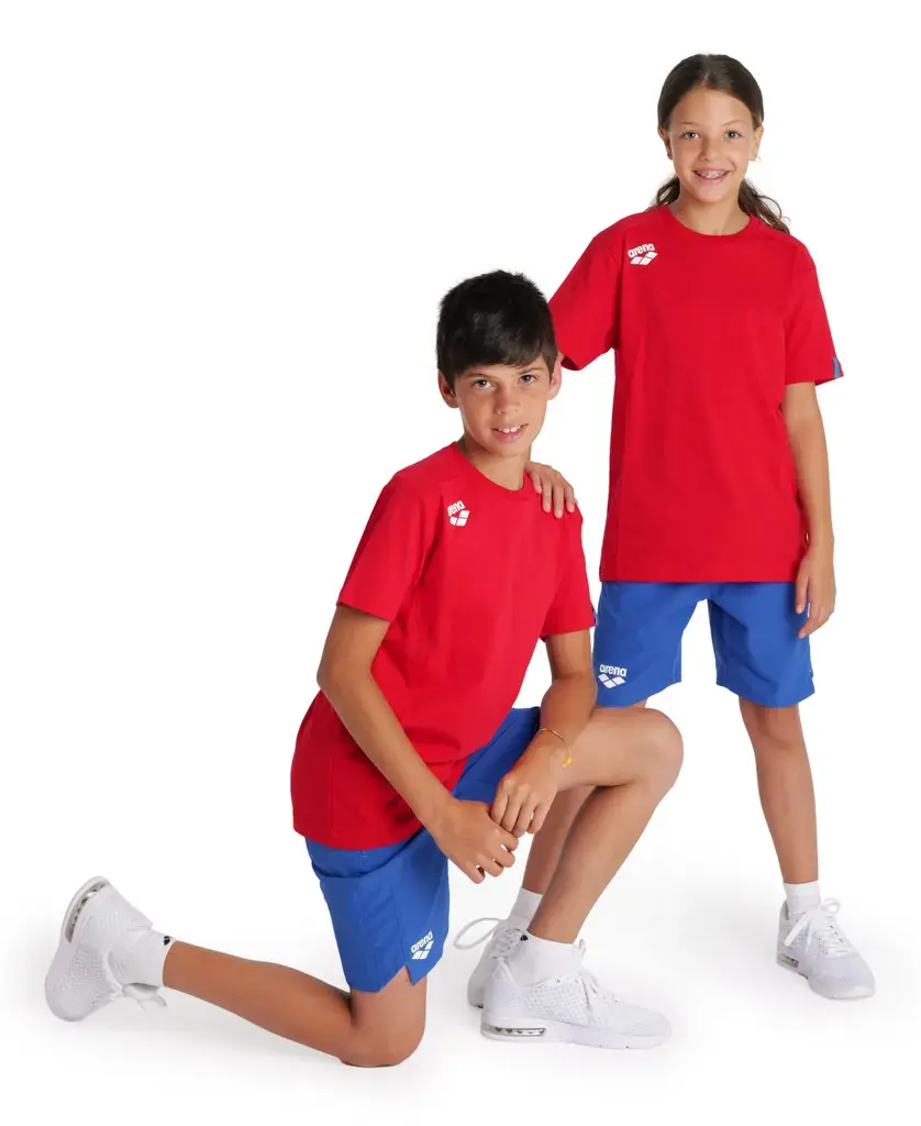Arena Jr Team T-Shirt Panel Cotton – Red