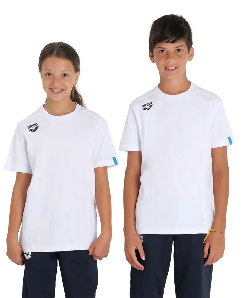 Arena Jr Team T-Shirt Panel Cotton – White