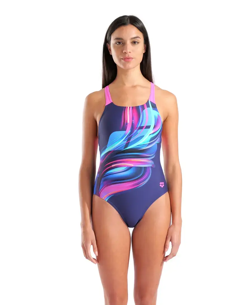 Arena W BLOOM SWIM PRO BACK LB – Multi /  /  / Navy /  /  / Navy /  /  / Shocking /  /  / Pink